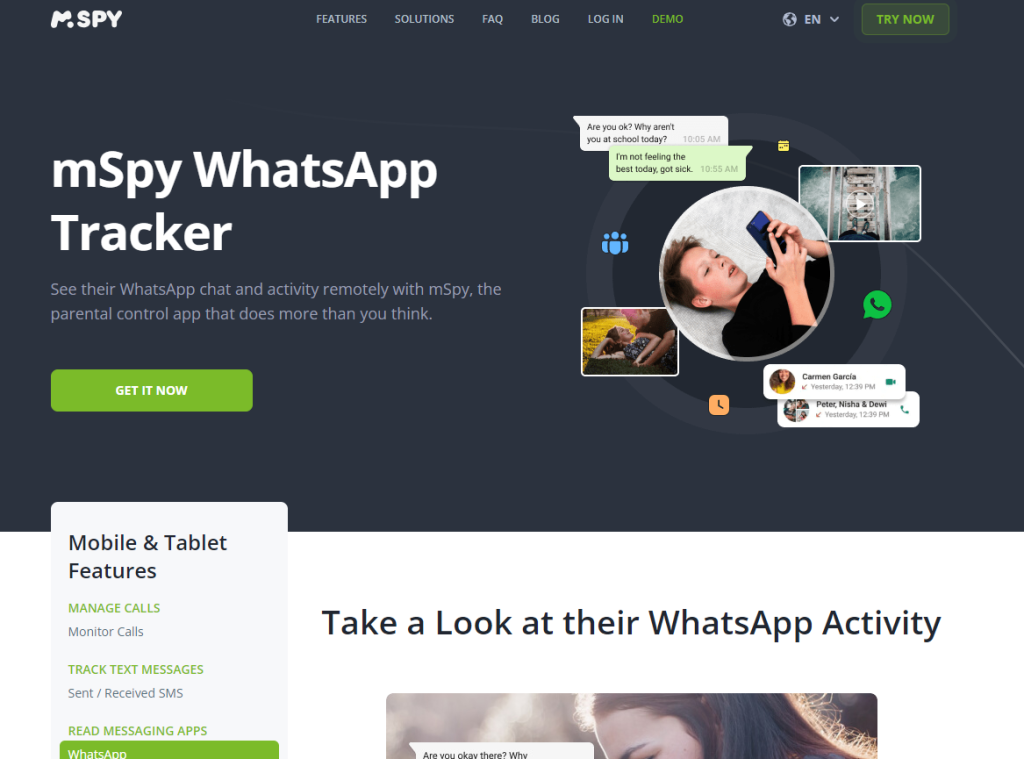 mSpy WhatsApp Online Alert
